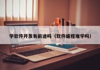 学软件开发有前途吗（软件编程难学吗）