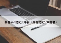 抖音seo优化云平台（抖音优化公司排名）