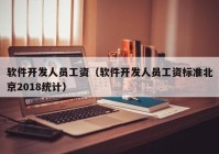 软件开发人员工资（软件开发人员工资标准北京2018统计）