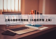 上海小程序开发排名（小程序开发 上海）